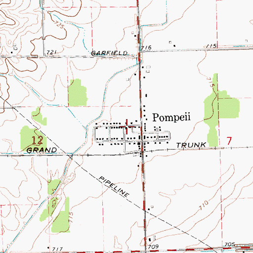 Topographic Map of United Methodist Church, MI