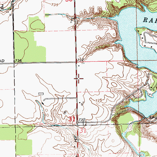 Topographic Map of Wildwood Mennonite Church, MI
