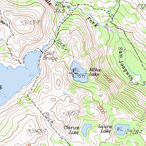 Topographic Map of Altha Lake, CA