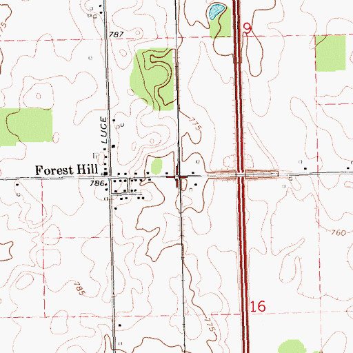 Topographic Map of Forest Hill Station, MI