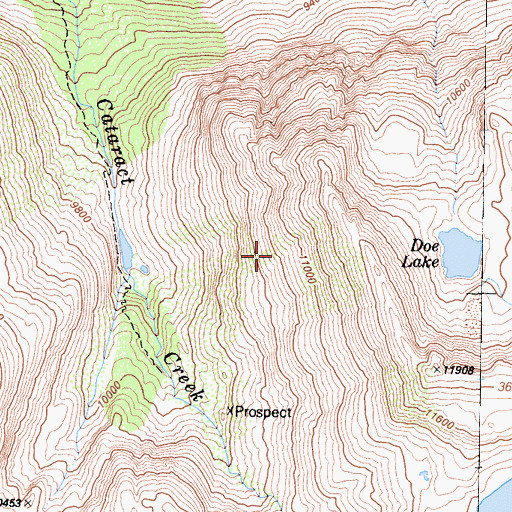 Topographic Map of Amphitheater Lake, CA