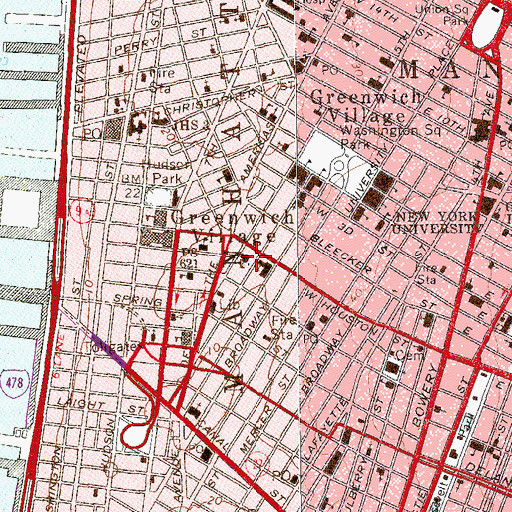 Topographic Map of Saint Anthony of Padua School (historical), NY