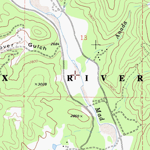 Topographic Map of Anada Creek, CA