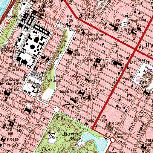 Topographic Map of Le Petit Senegal, NY