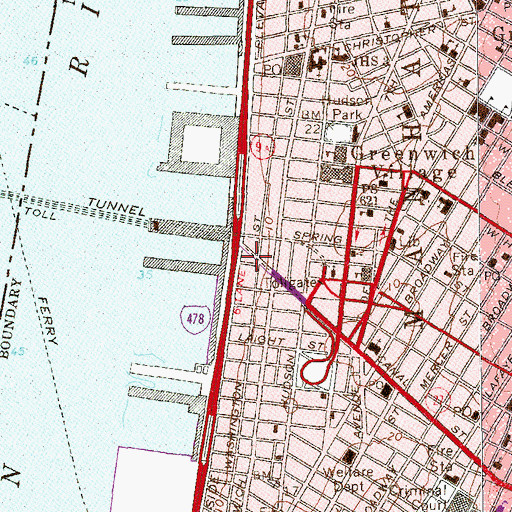 Topographic Map of Canal Park, NY