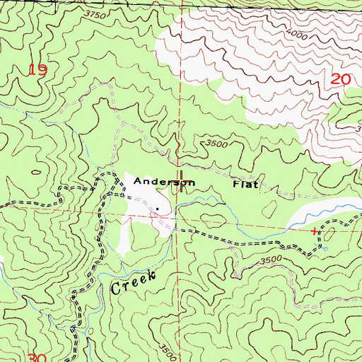 Topographic Map of Anderson Flat, CA