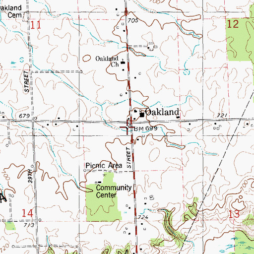 Topographic Map of Oakland Christian Reformed Church Historical Marker, MI