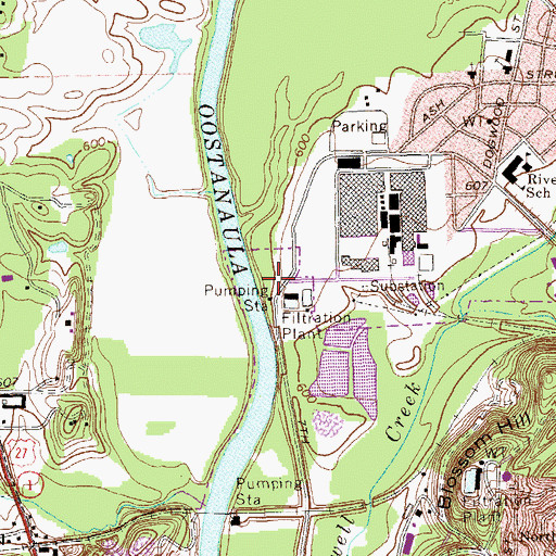 Topographic Map of Chieftains, GA