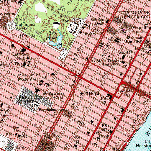 Topographic Map of Academy of Languages, NY