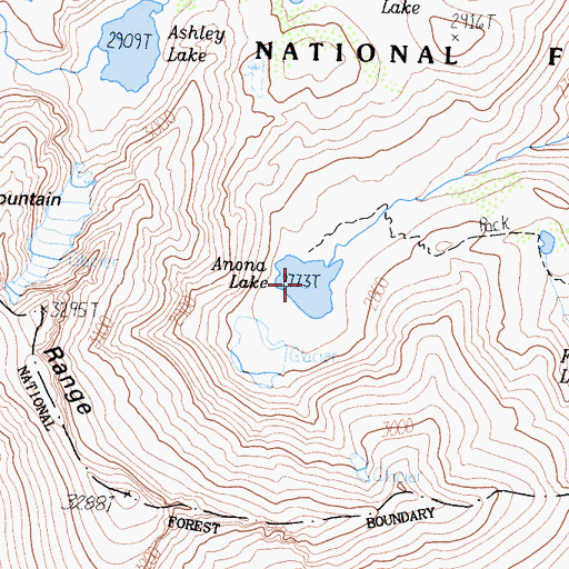 Topographic Map of Anona Lake, CA