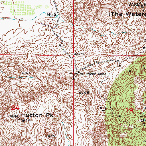 Topographic Map of American Mine, AZ
