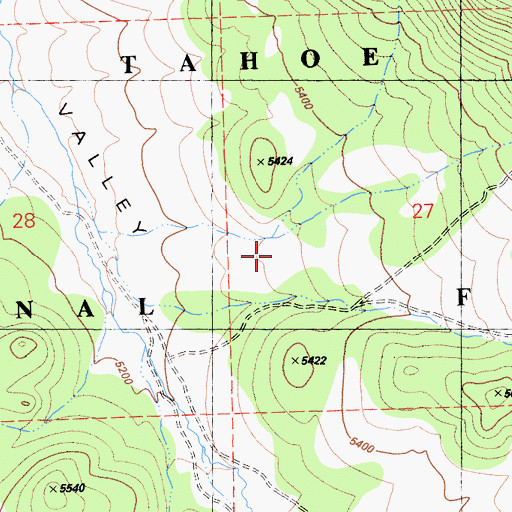 Topographic Map of Antelope Mine, CA