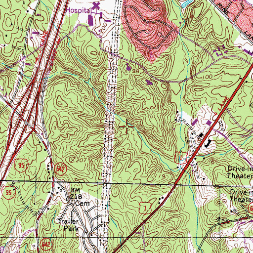 Topographic Map of Potomac Town Center, VA