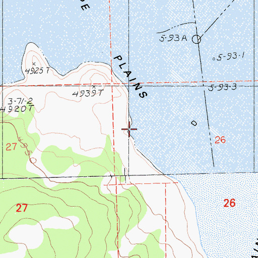 Topographic Map of Antelope Plains, CA