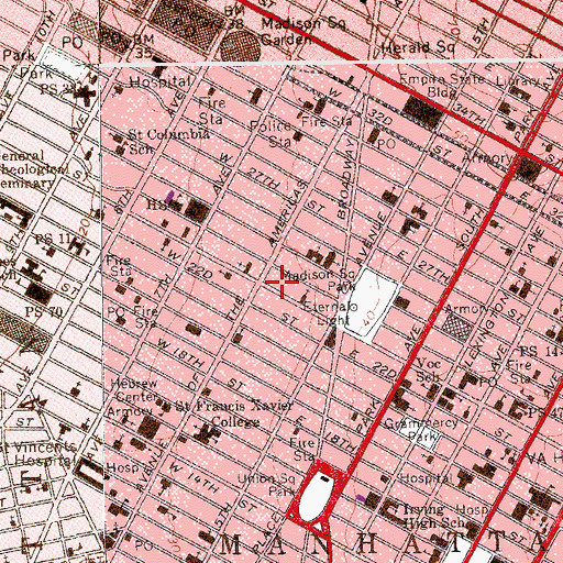 Topographic Map of Art Restoration Technical Institute, NY