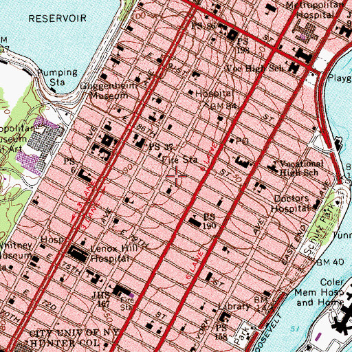 Topographic Map of Helen Butleroff School of Dance, NY