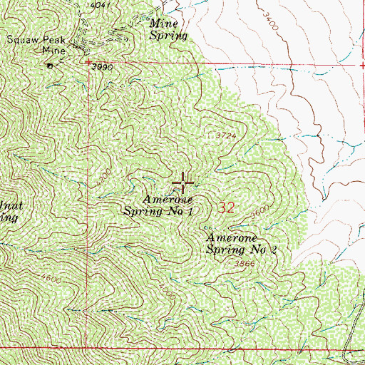 Topographic Map of Amerone Spring Number One, AZ