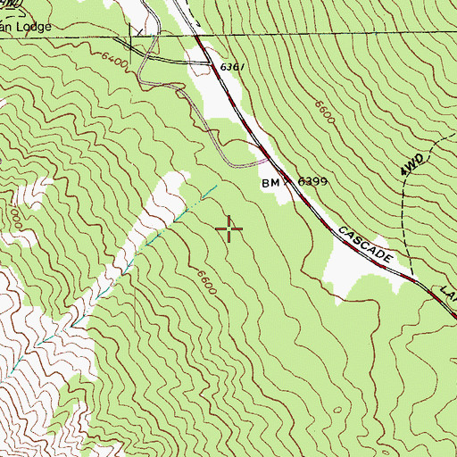 Topographic Map of Sunrise Lodge, OR