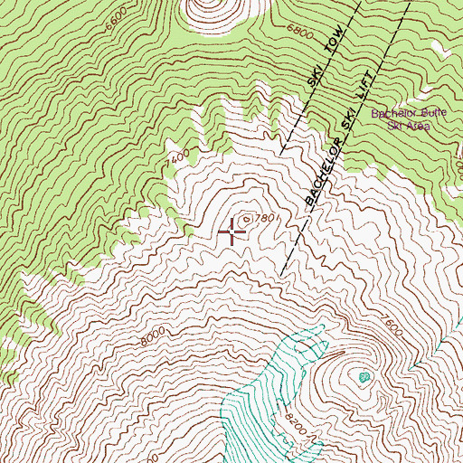Topographic Map of Pine Marten Lodge, OR