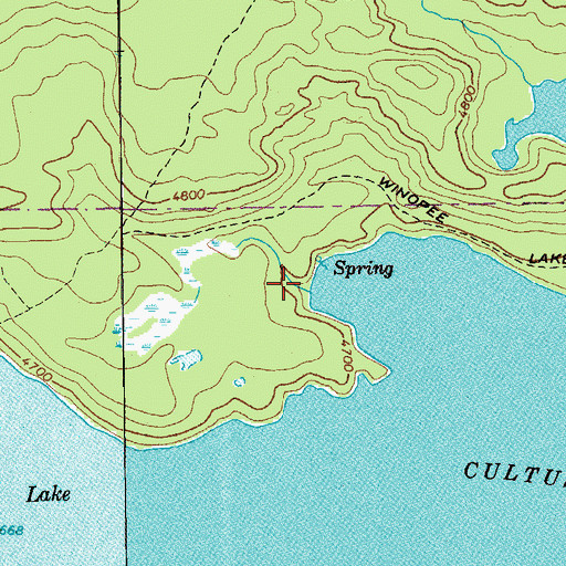 Topographic Map of West Cultus Lake Recreation Site, OR