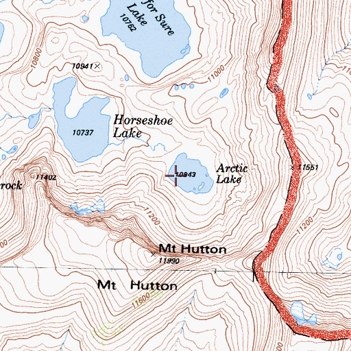 Topographic Map of Arctic Lake, CA