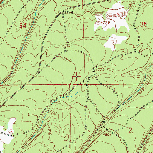Topographic Map of Road 25 Recreation Site, OR