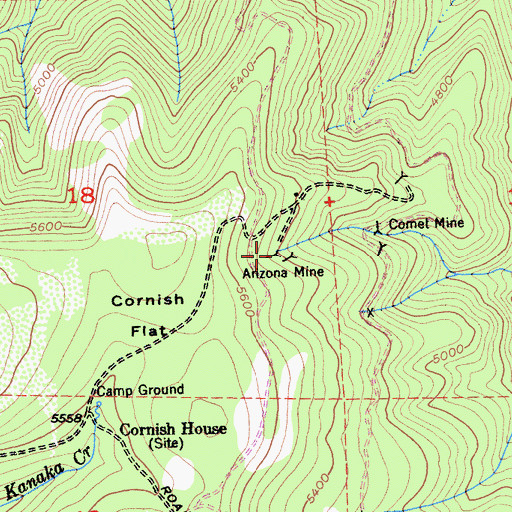 Topographic Map of Arizona Mine, CA