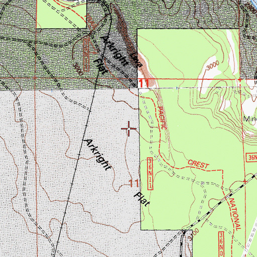 Topographic Map of Arkright Flat, CA