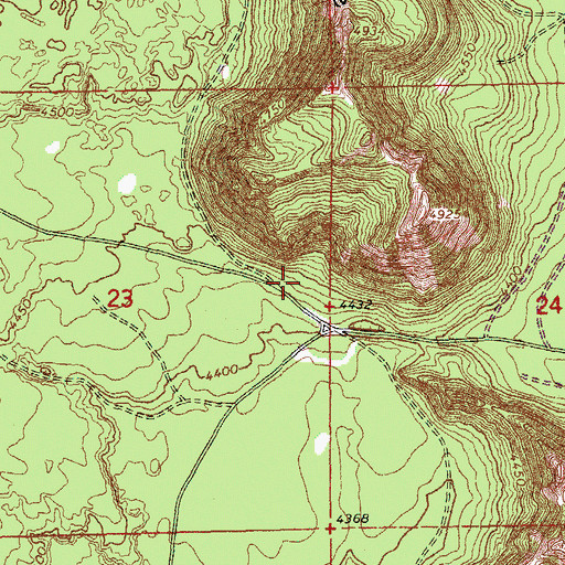 Topographic Map of Wake Butte Trailhead, OR