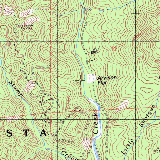 Topographic Map of Arvison Flat, CA