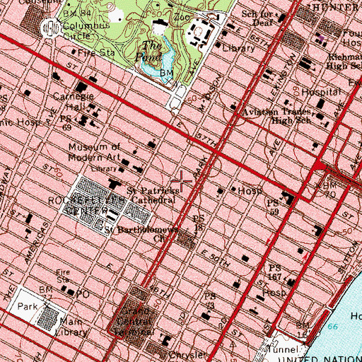 Topographic Map of Chinese Language Learning Center, NY