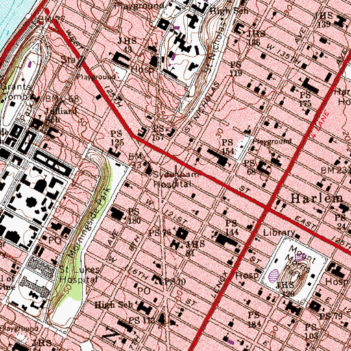 Topographic Map of Christ Crusader Academy, NY