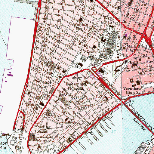 Topographic Map of Cope Vocational Institute, NY
