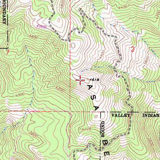 Topographic Map of Asa Bean Ridge, CA