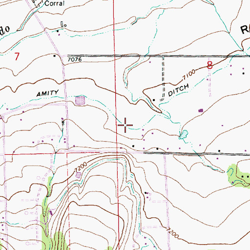 Topographic Map of Amity Ditch, AZ