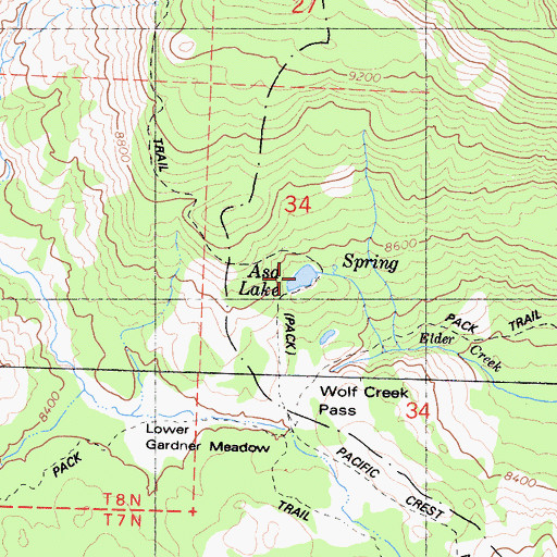 Topographic Map of Asa Lake, CA
