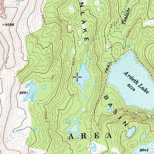 Topographic Map of Tenlake Basin, ID