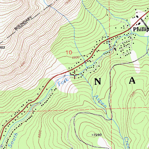 Topographic Map of Aspen Creek, CA