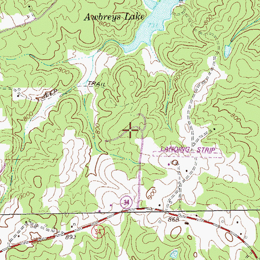 Topographic Map of Heard County Quarry, GA