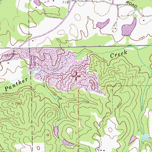 Topographic Map of LaGrange Quarry, GA