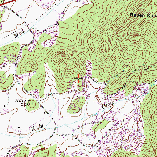Topographic Map of Rabun Gap Quarry, GA