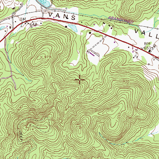 Topographic Map of Six Mile Quarry, GA