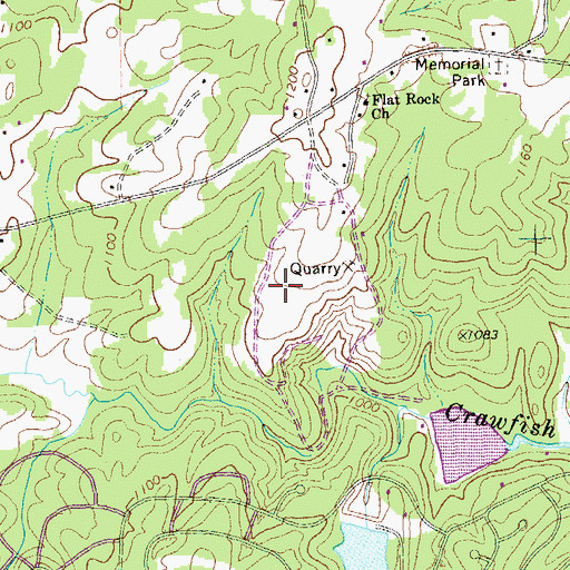 Topographic Map of Villa Rica Quarry, GA