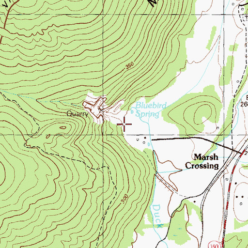 Topographic Map of Walker County Quarry, GA