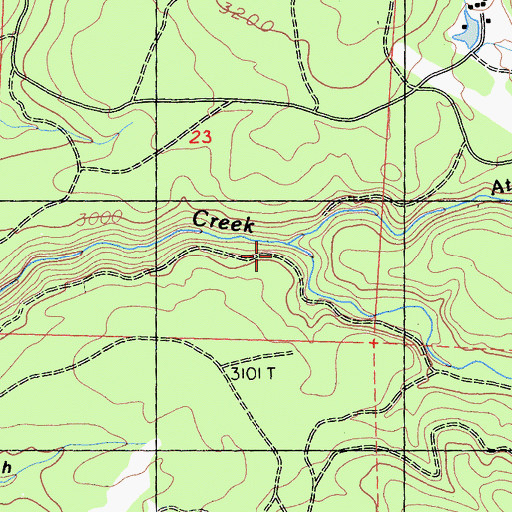 Topographic Map of Atkins Creek, CA