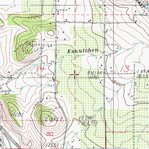 Topographic Map of Bear Creek Orchards, OR
