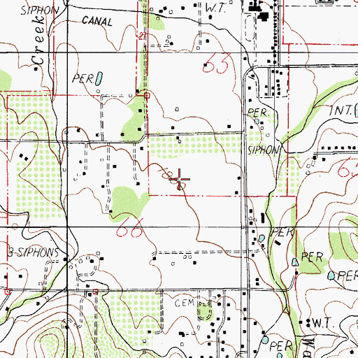 Topographic Map of Carter Orchards, OR
