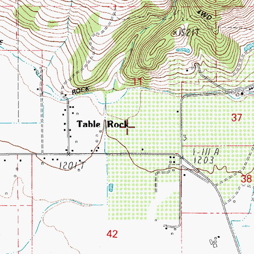 Topographic Map of Hull Orchard, OR