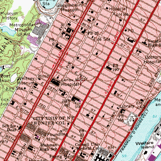 Topographic Map of Edward DeBond School of Thinking, NY