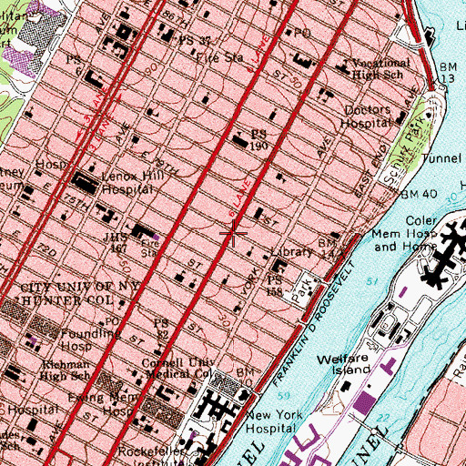 Topographic Map of Eastern Karate Center, NY